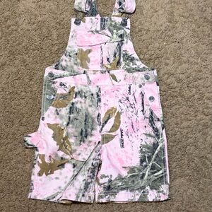 Cabela's Pink and Green Camouflage Kids Overalls